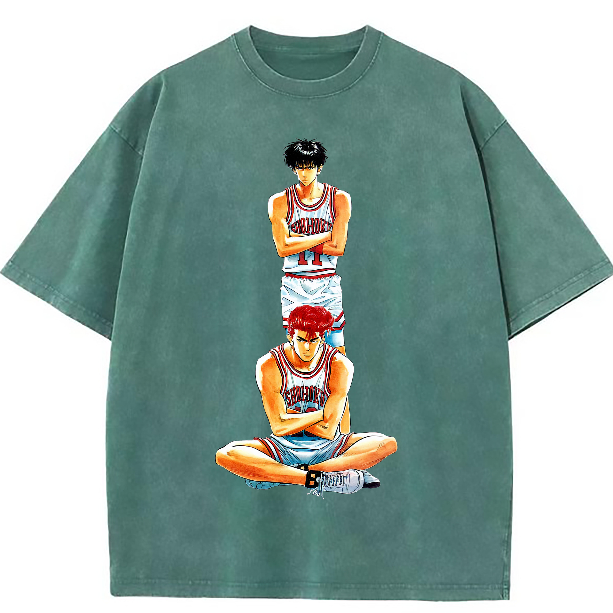（画像用） SLAM DUNK／スラムダンク 綿100% ヴィンテージ風 半袖Tシャツ（フロントプリント）